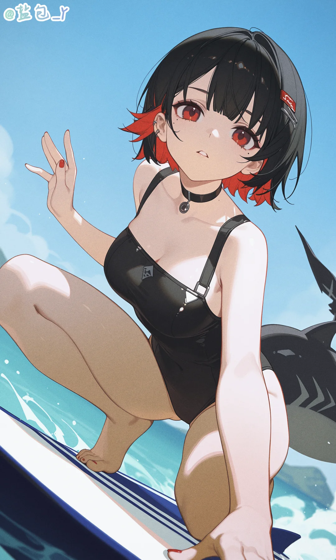 圆鲨鲨的冲浪时光！！