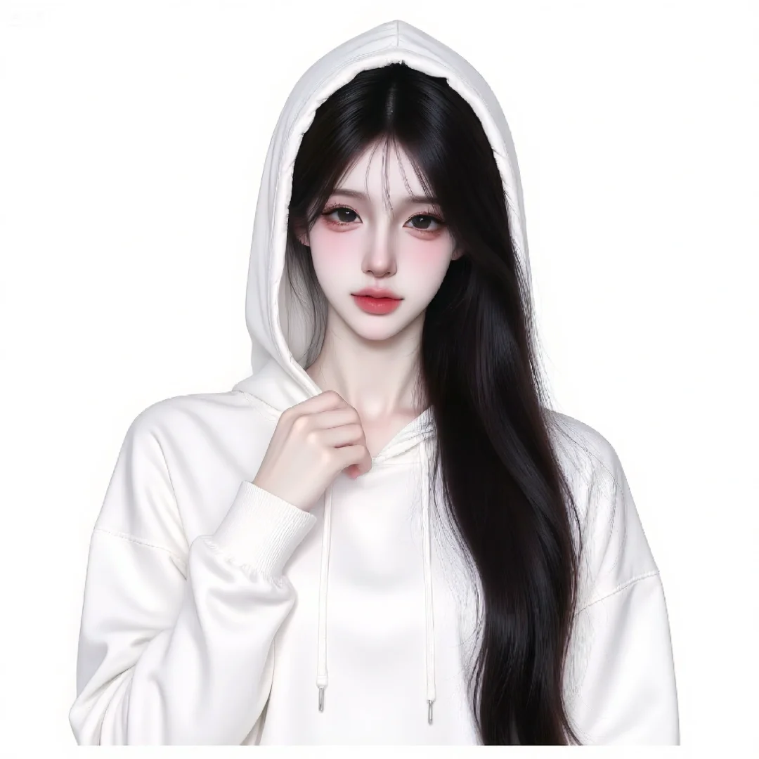 唯美女头｜白色卫衣