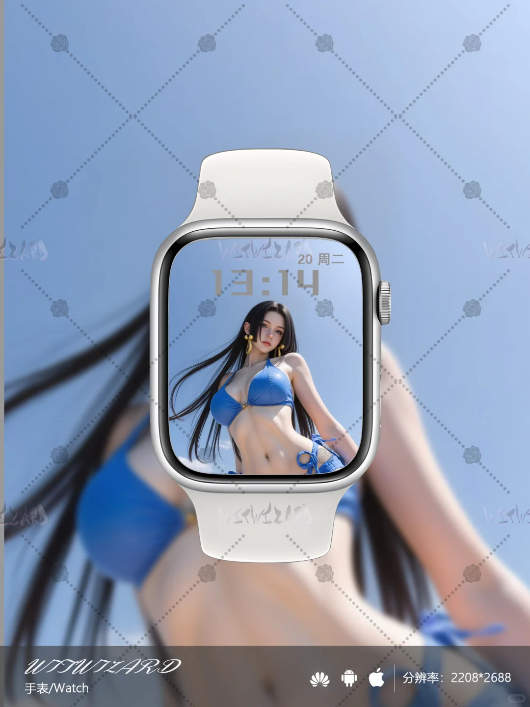 030 海滩蓝 bikini，纯欲性感炸裂
