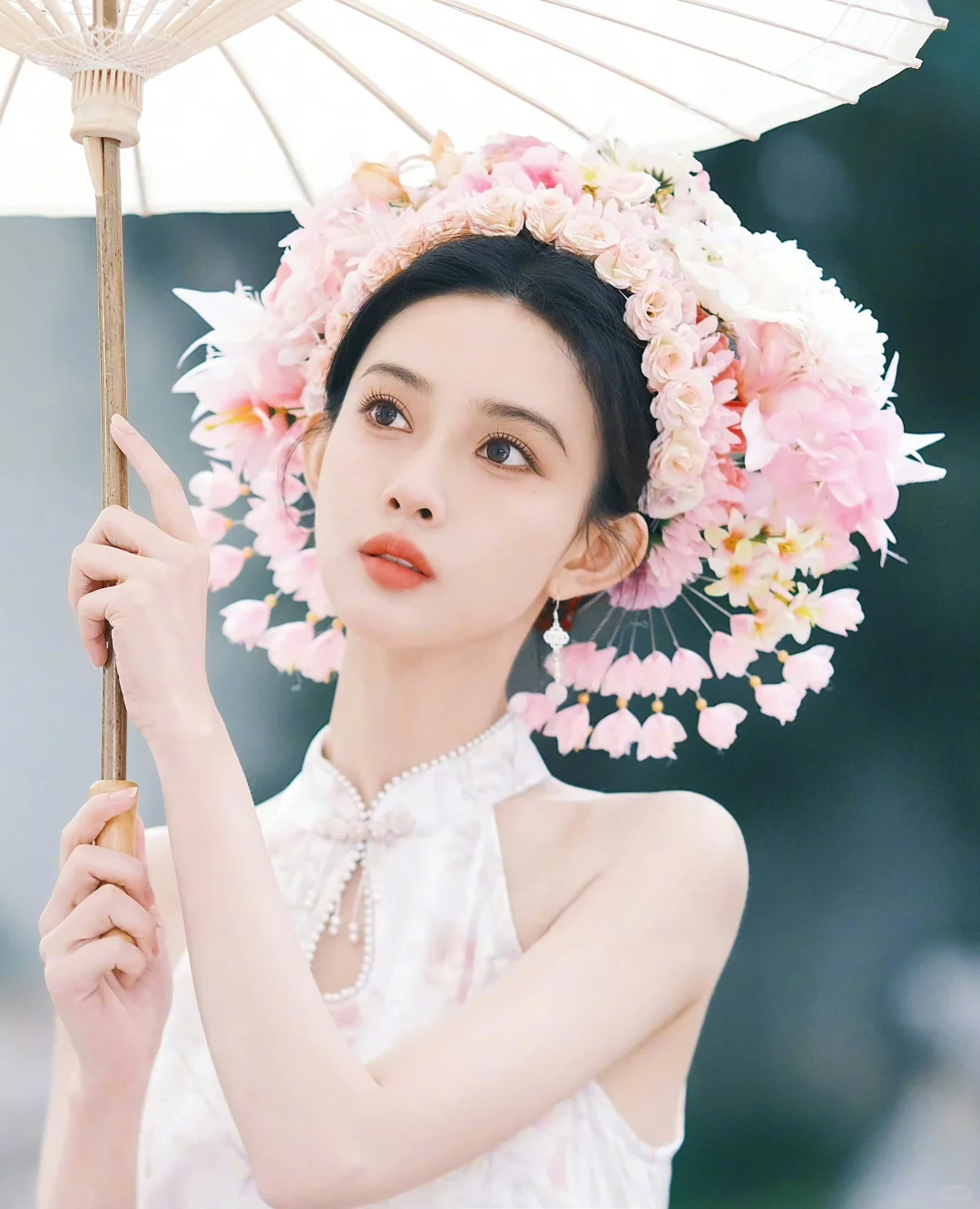 孟子义花簪旗袍