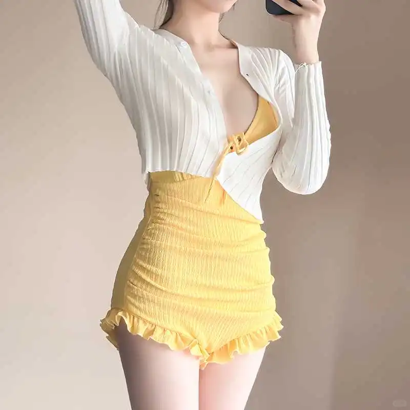 🌞夏日出片神器！黄泳衣yyds