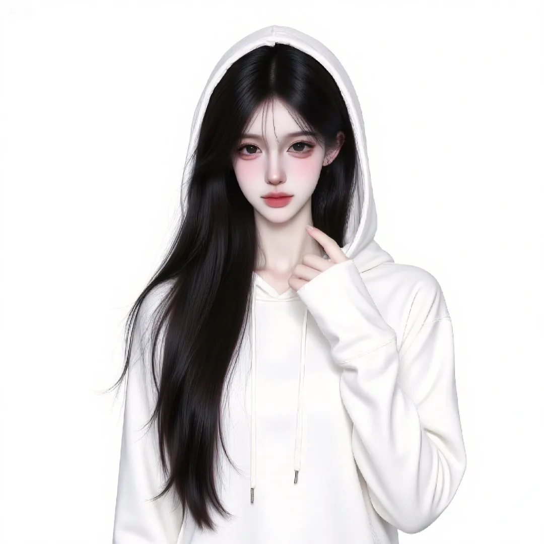 唯美女头｜白色卫衣