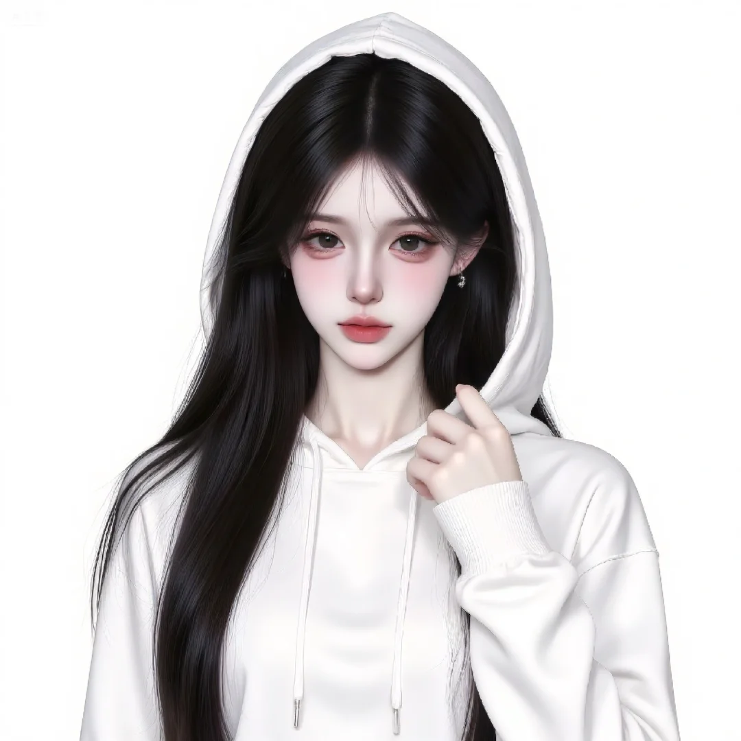 唯美女头｜白色卫衣