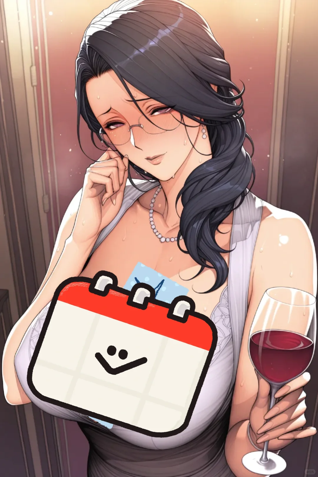 美少女和酒，是绝配！🍷