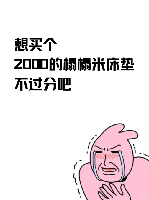 想买两千的床垫，不过分吧
