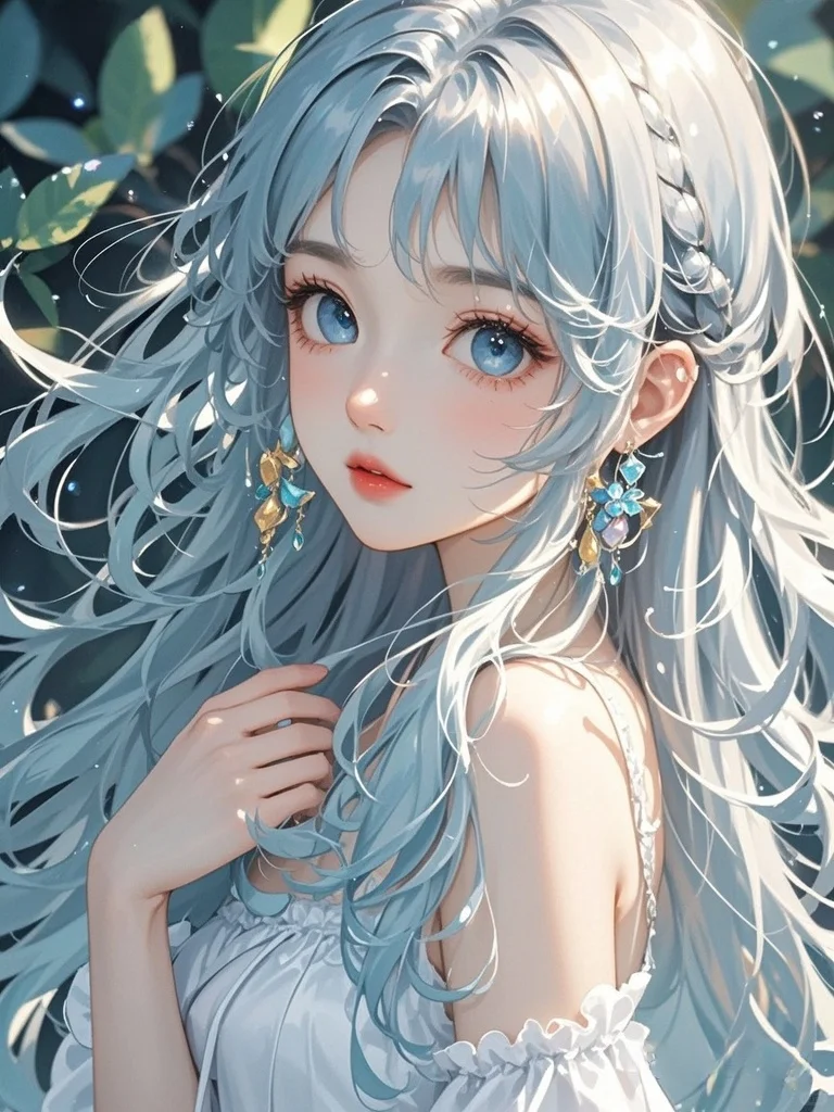 蓝姬绽二次元，少女韵悠然