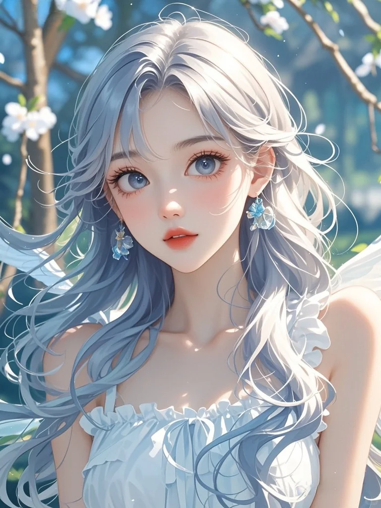 蓝姬绽二次元，少女韵悠然