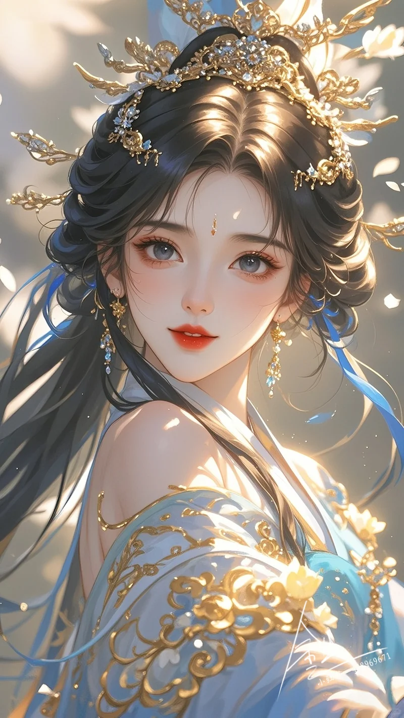秋水为神玉为骨，蓝金绘华裳🎐