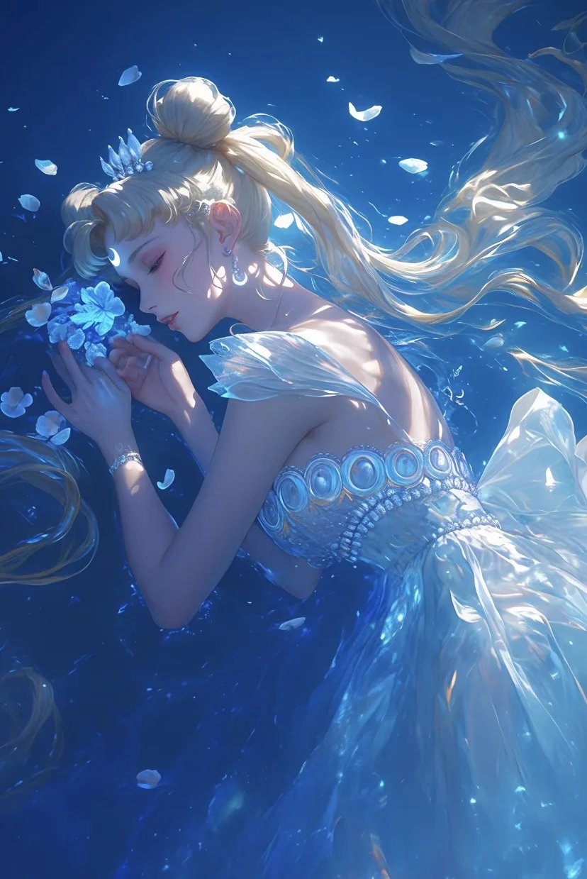 美少女战士水冰月海蓝色系壁纸