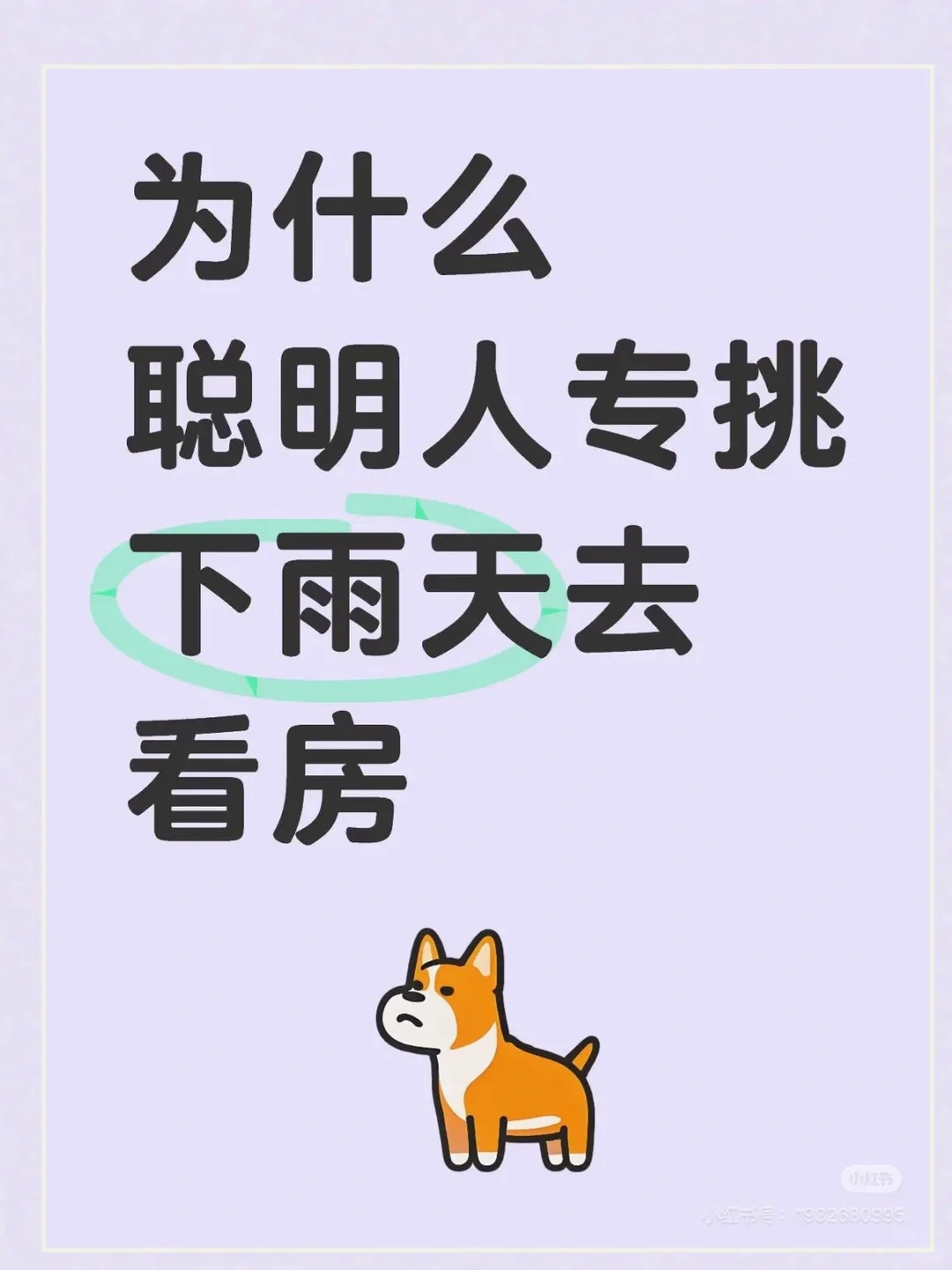 聪明人为何选择雨天看房？