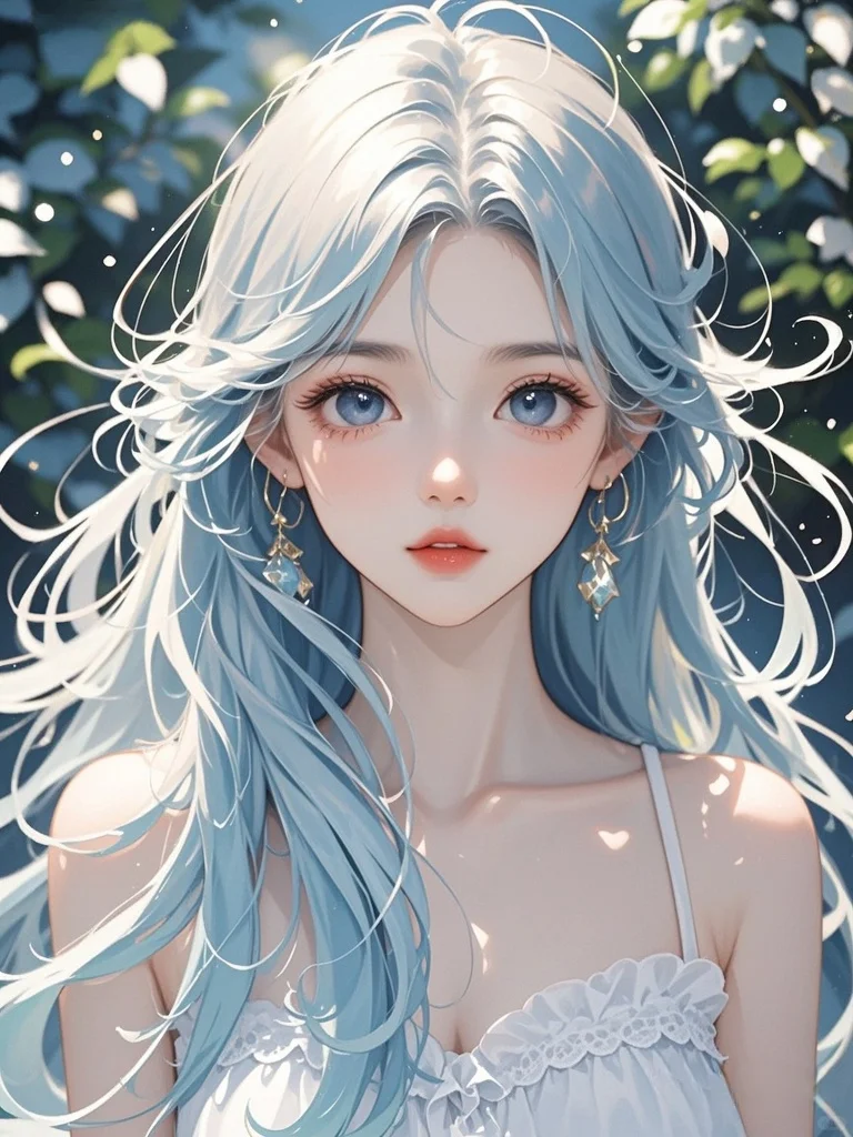 蓝姬绽二次元，少女韵悠然