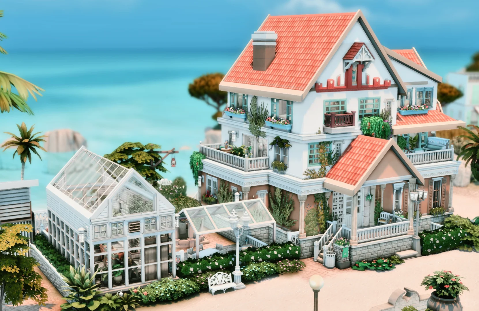 Sims4-Nocc房屋分享 海景家庭住宅 模拟人生