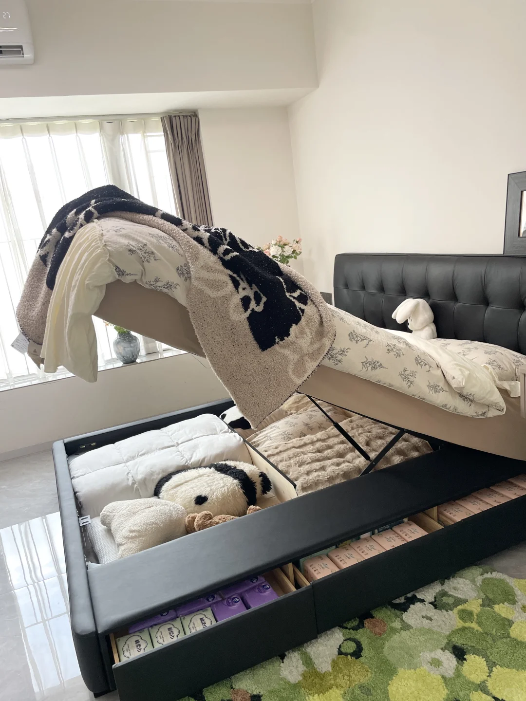 幸亏没听老公的，小户型搭配储物床绝了