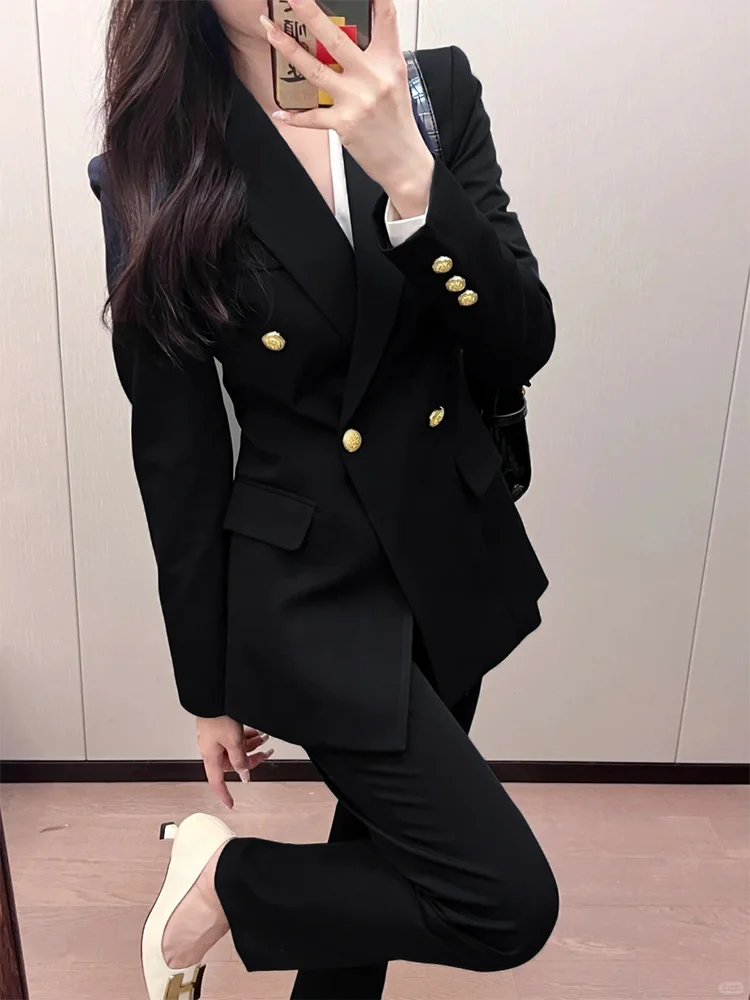 藏青色西装套装👔女神范必备