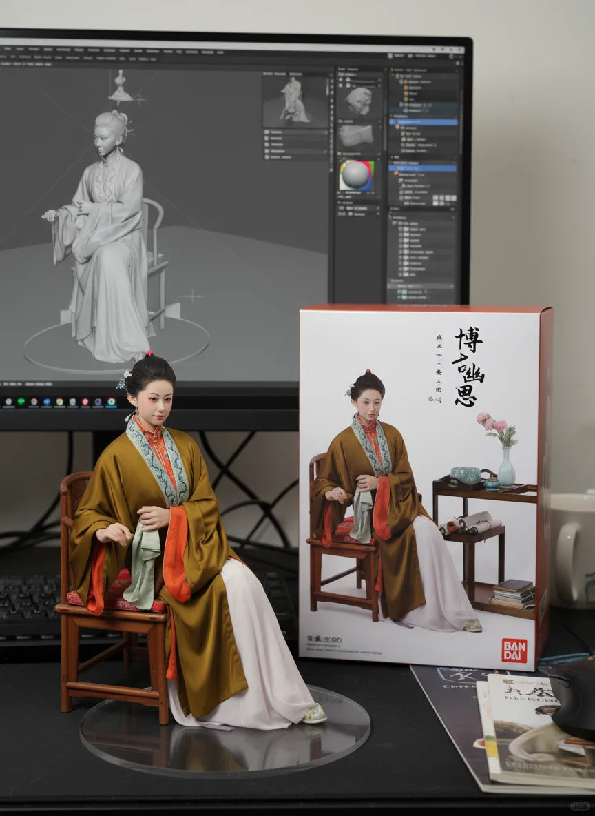 《雍正十二美人图》手办盲盒🥰全端了