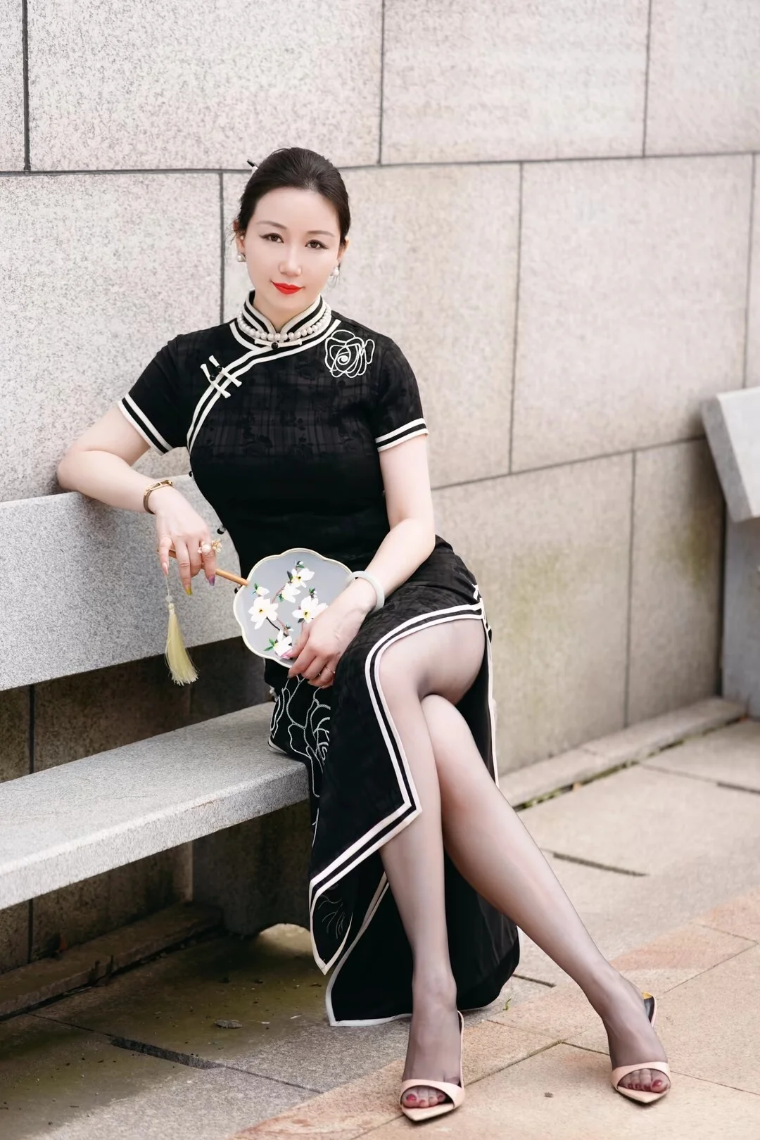 这才是御姐-旗袍高跟凉拖
