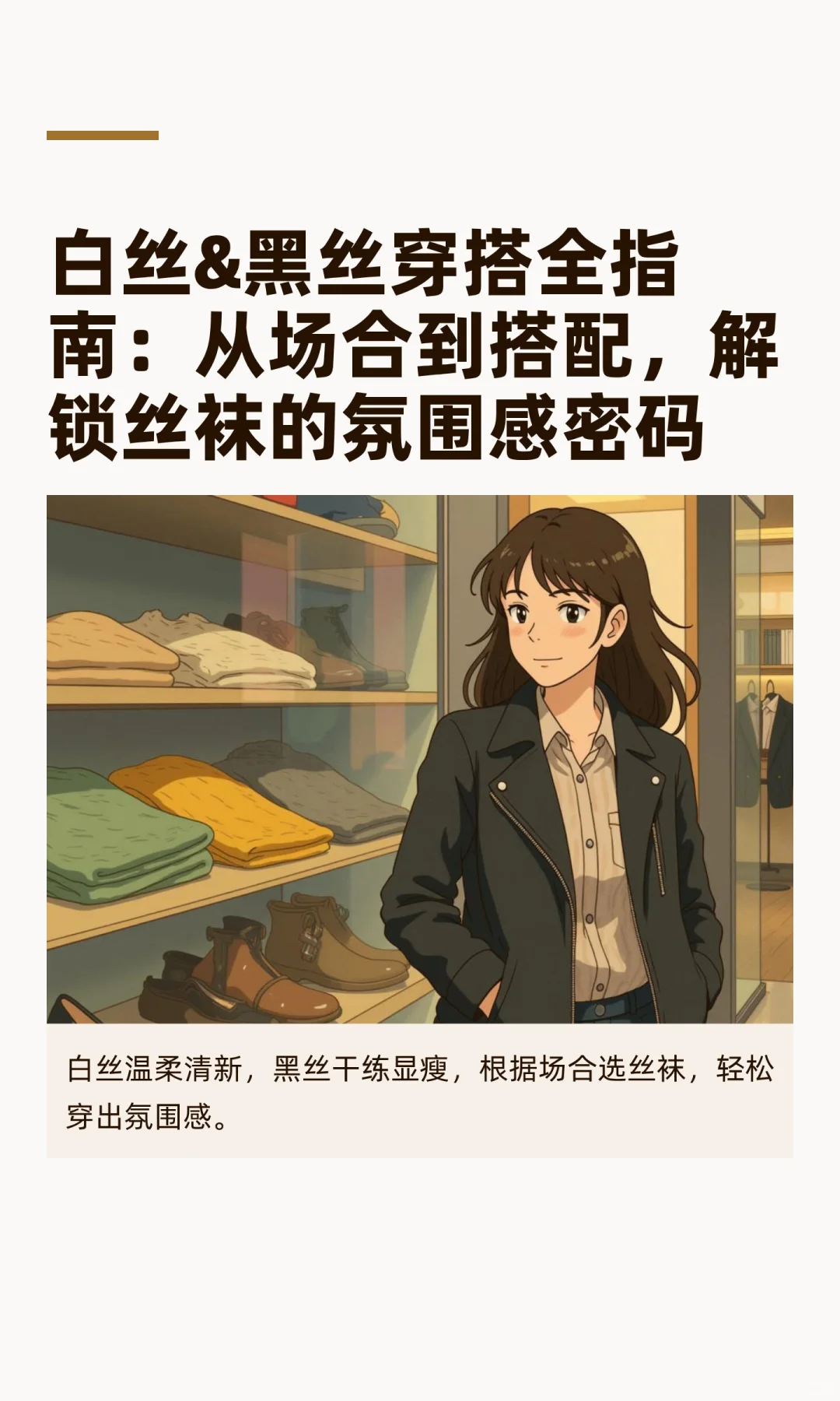 白丝&黑丝穿搭全指南：从场合到搭配，解锁