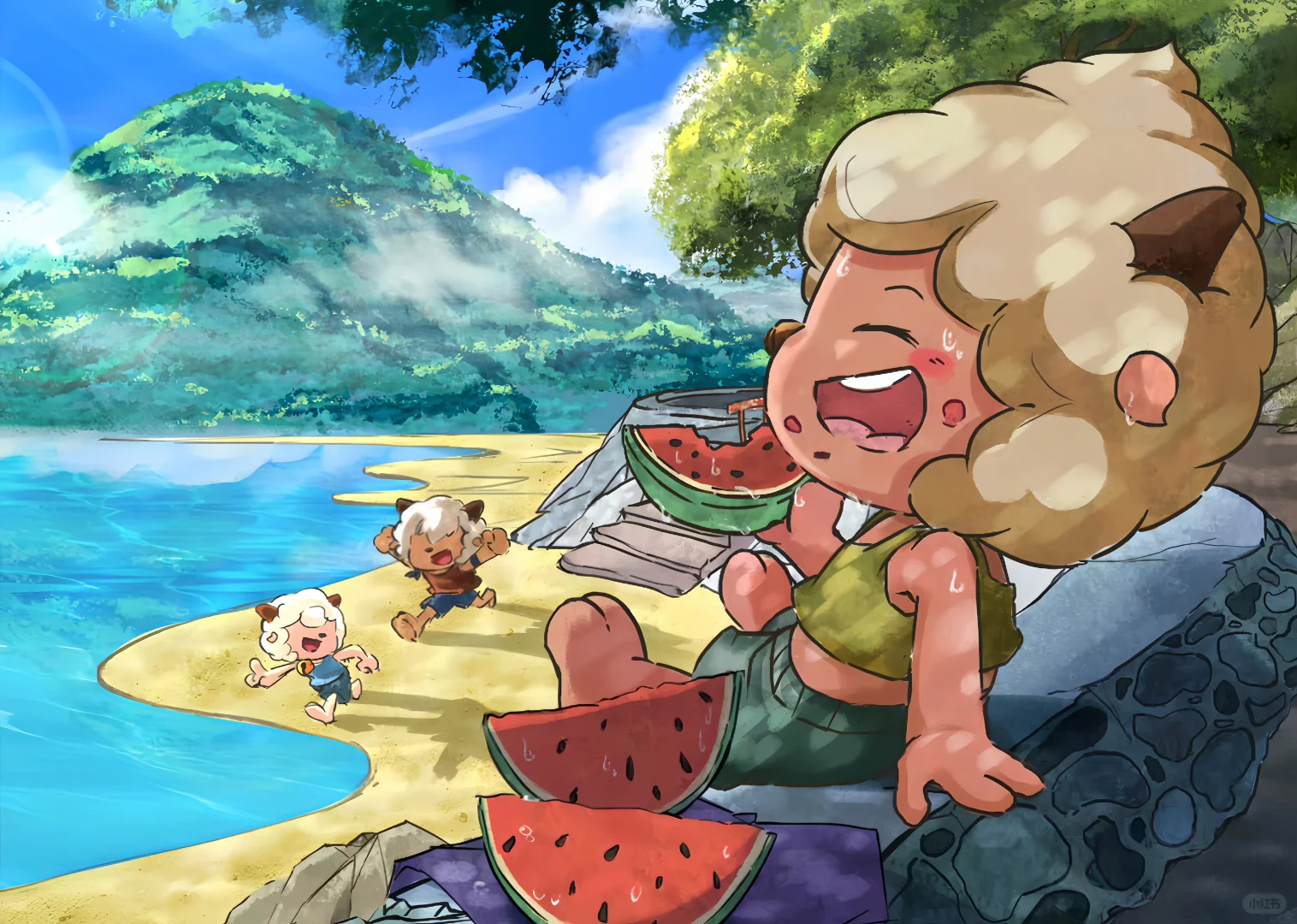 《喜羊羊与灰太狼》夏日壁纸🍉
