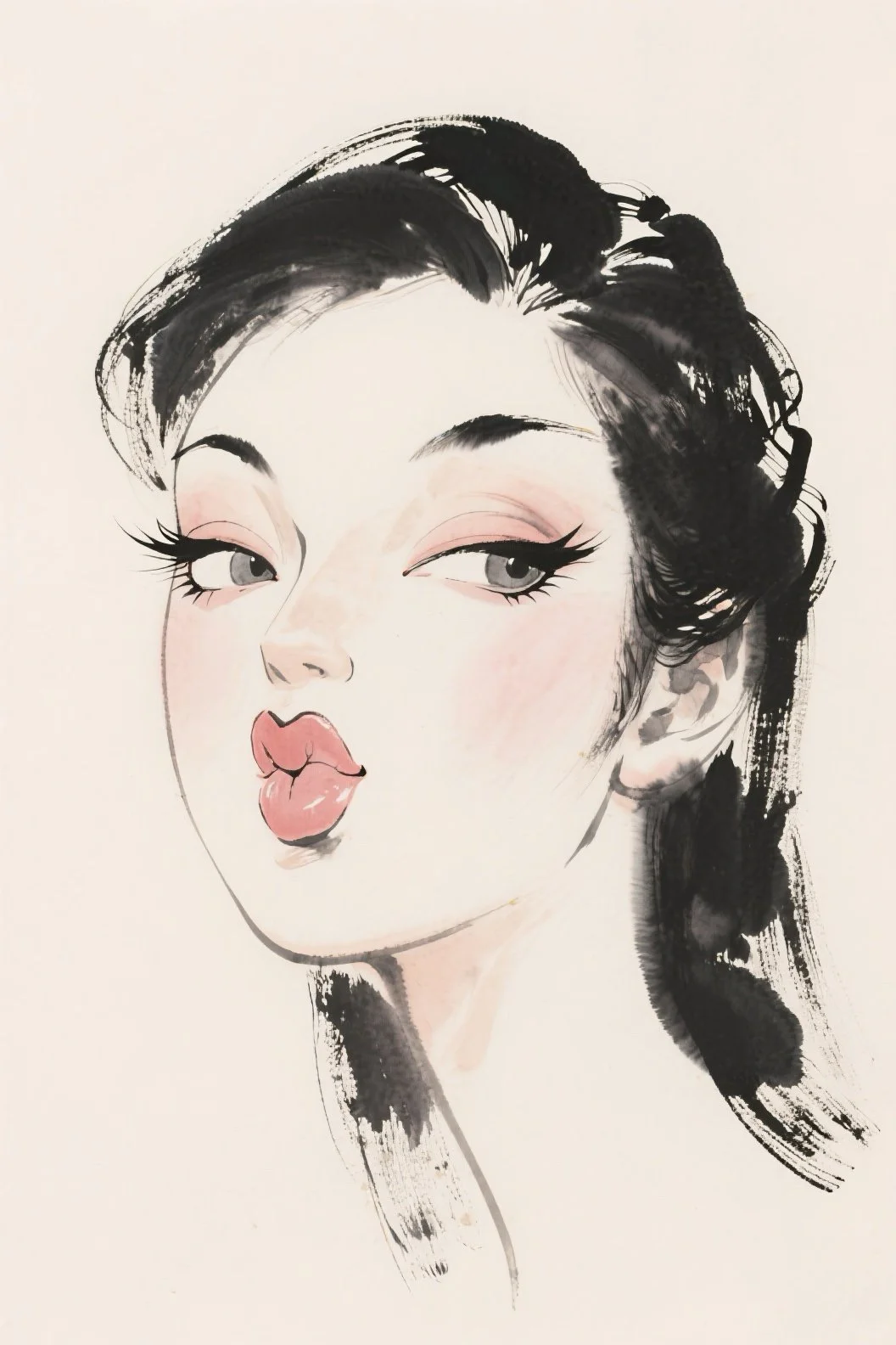 水墨美人，一画一人生！