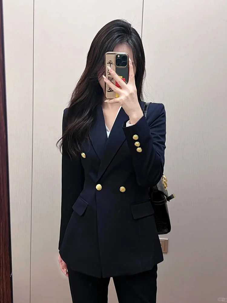 藏青色西装套装👔女神范必备