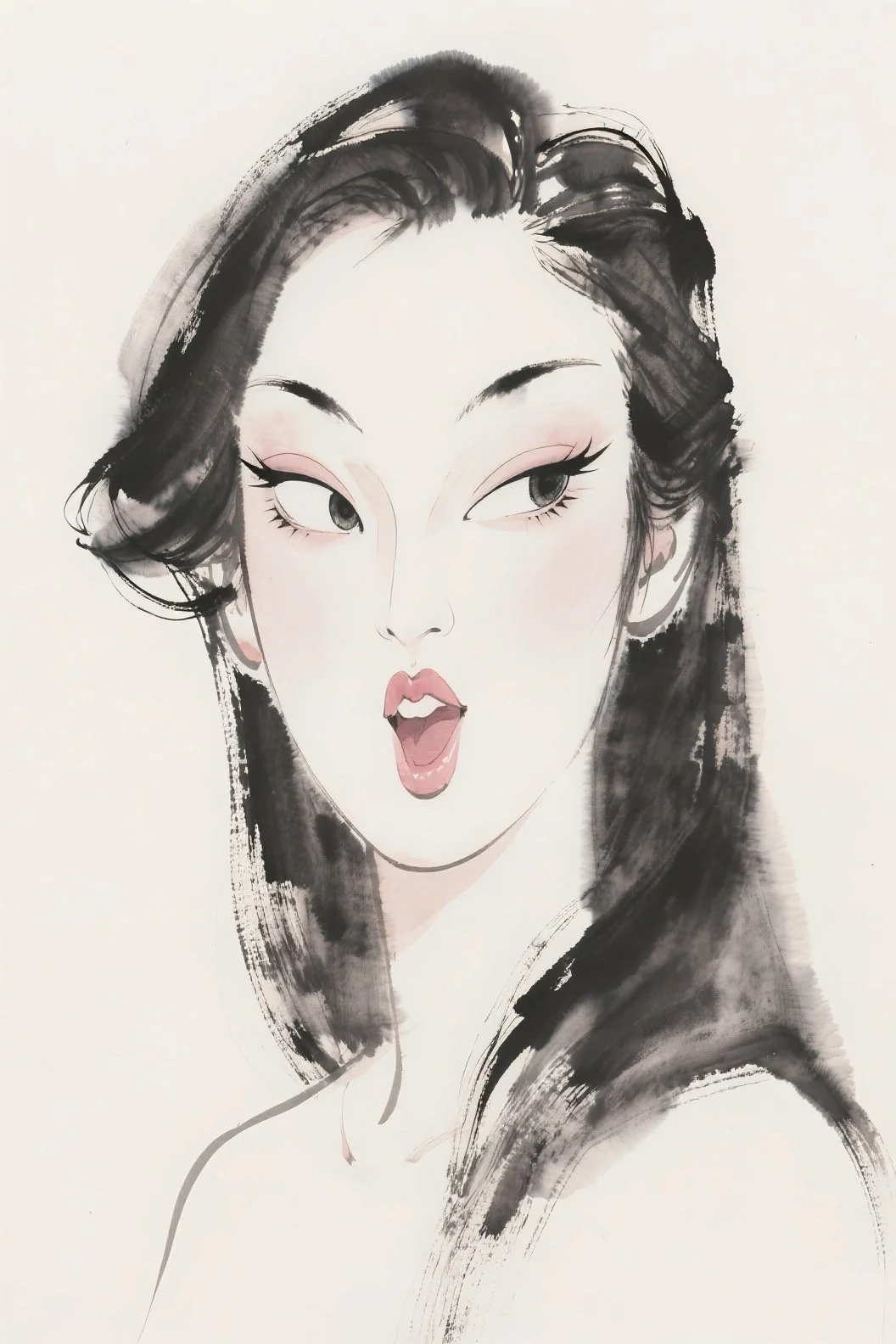 水墨美人，一画一人生！