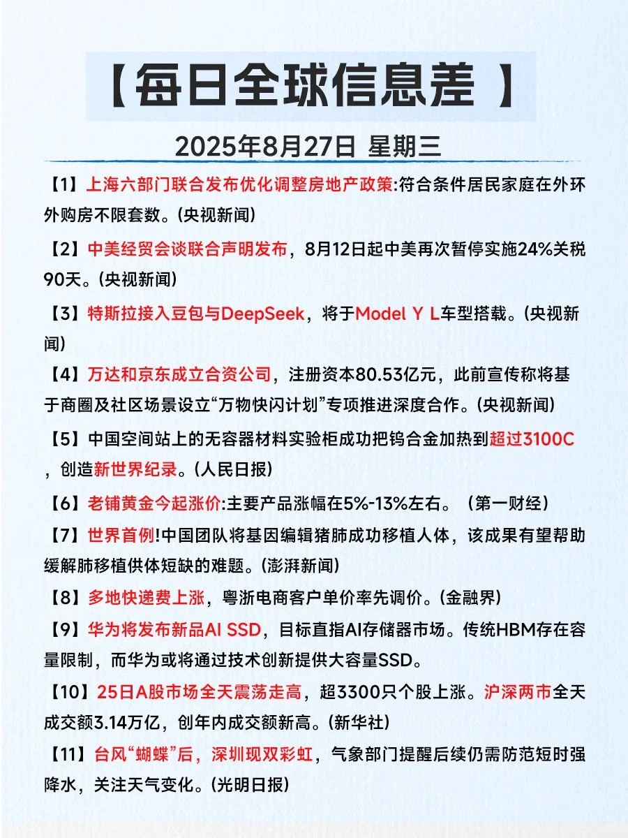 今日信息差｜8月27日｜一起看世界🌍
