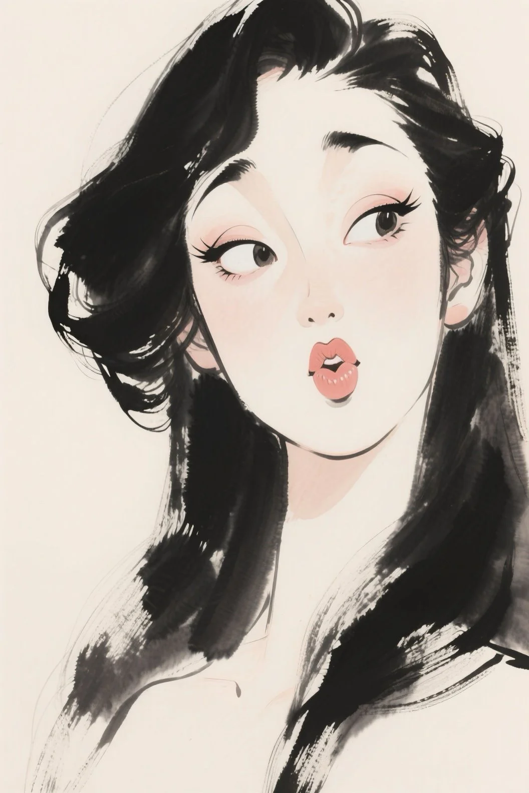 水墨美人，一画一人生！
