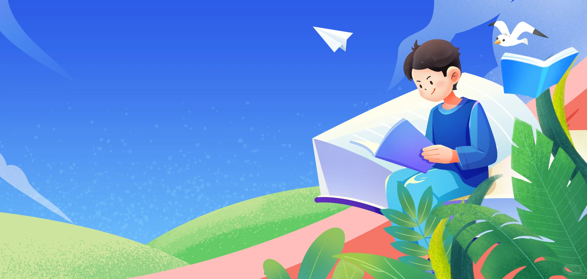 卡通扁平风开学季背景素材分享