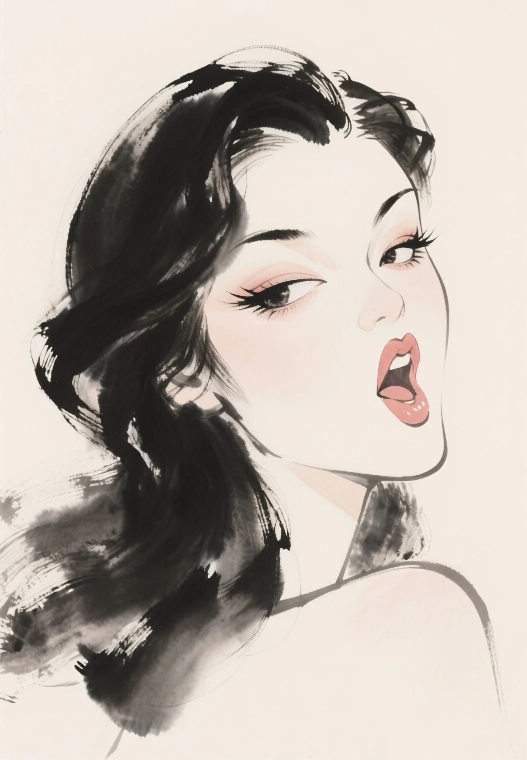 水墨美人，一画一人生！
