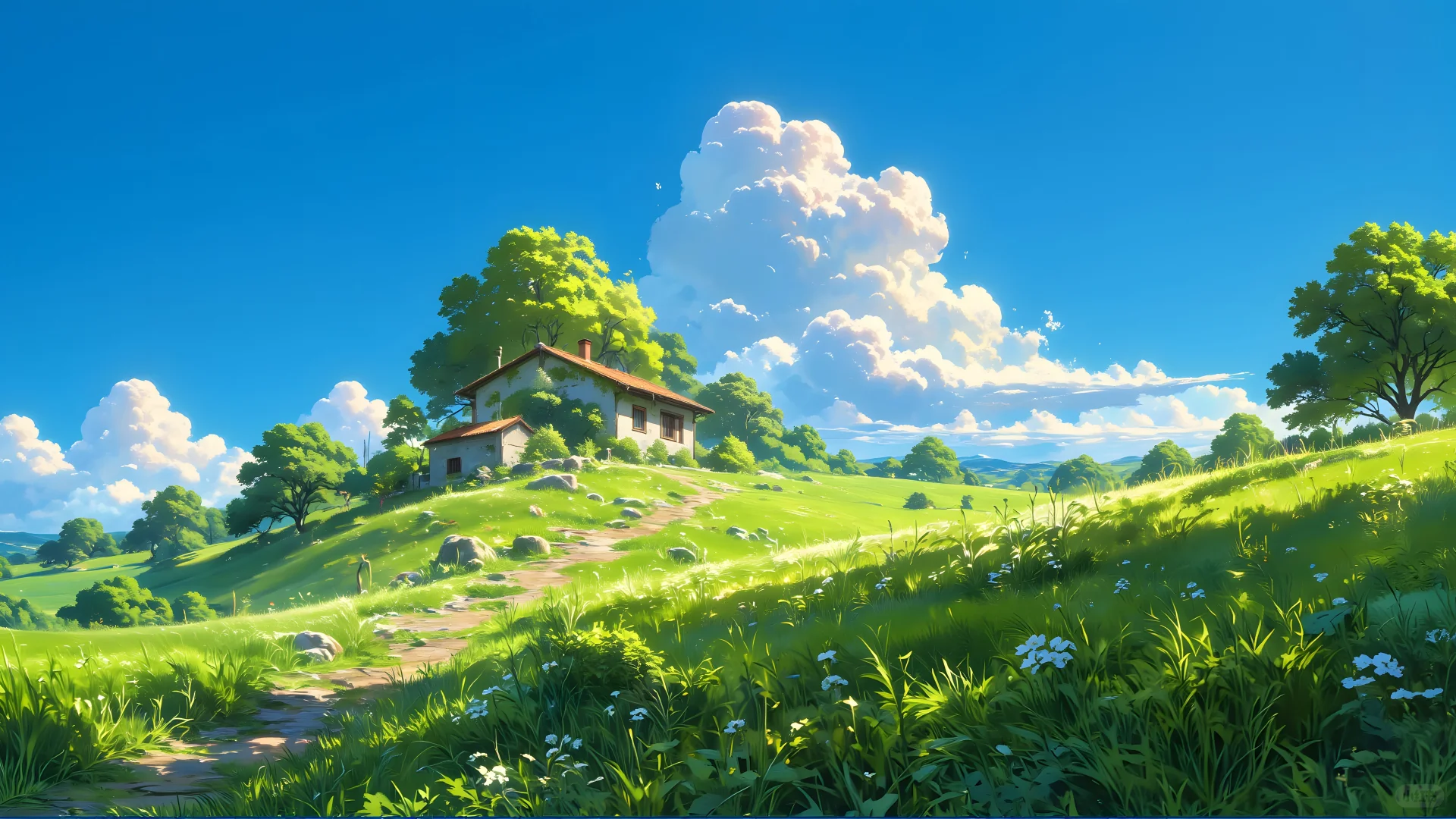 电脑壁纸 18 粉色的樱花，梦幻般的风景