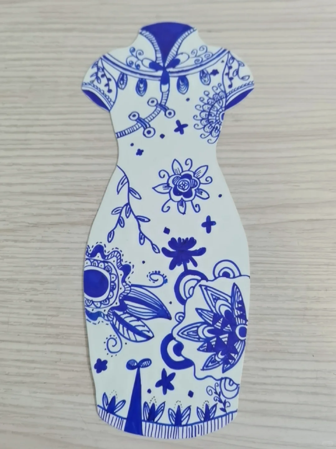 青花瓷旗袍
