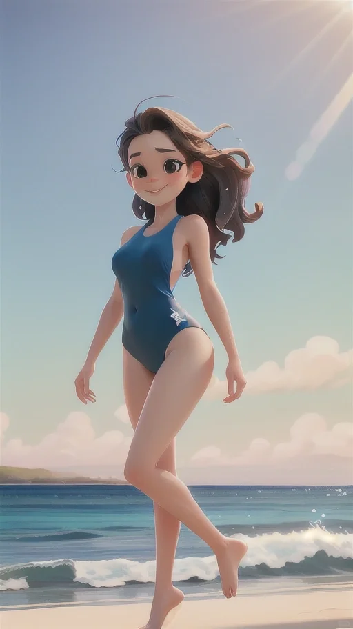 展现游泳的健康和快乐