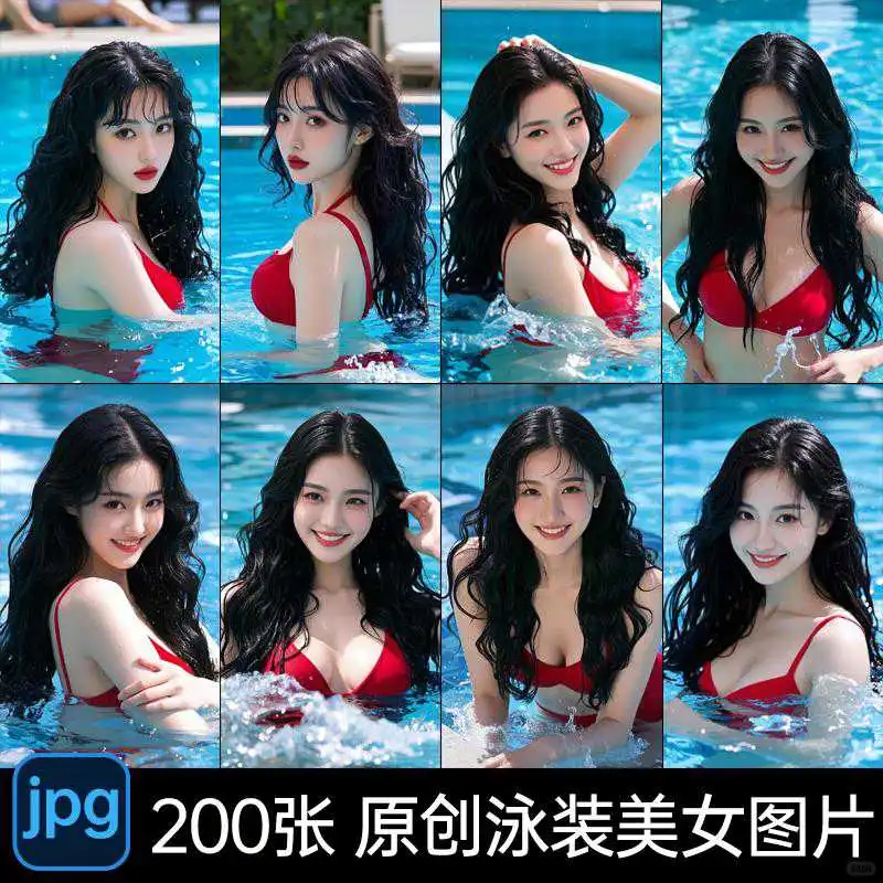 🌊AI泳装写真素材来啦！