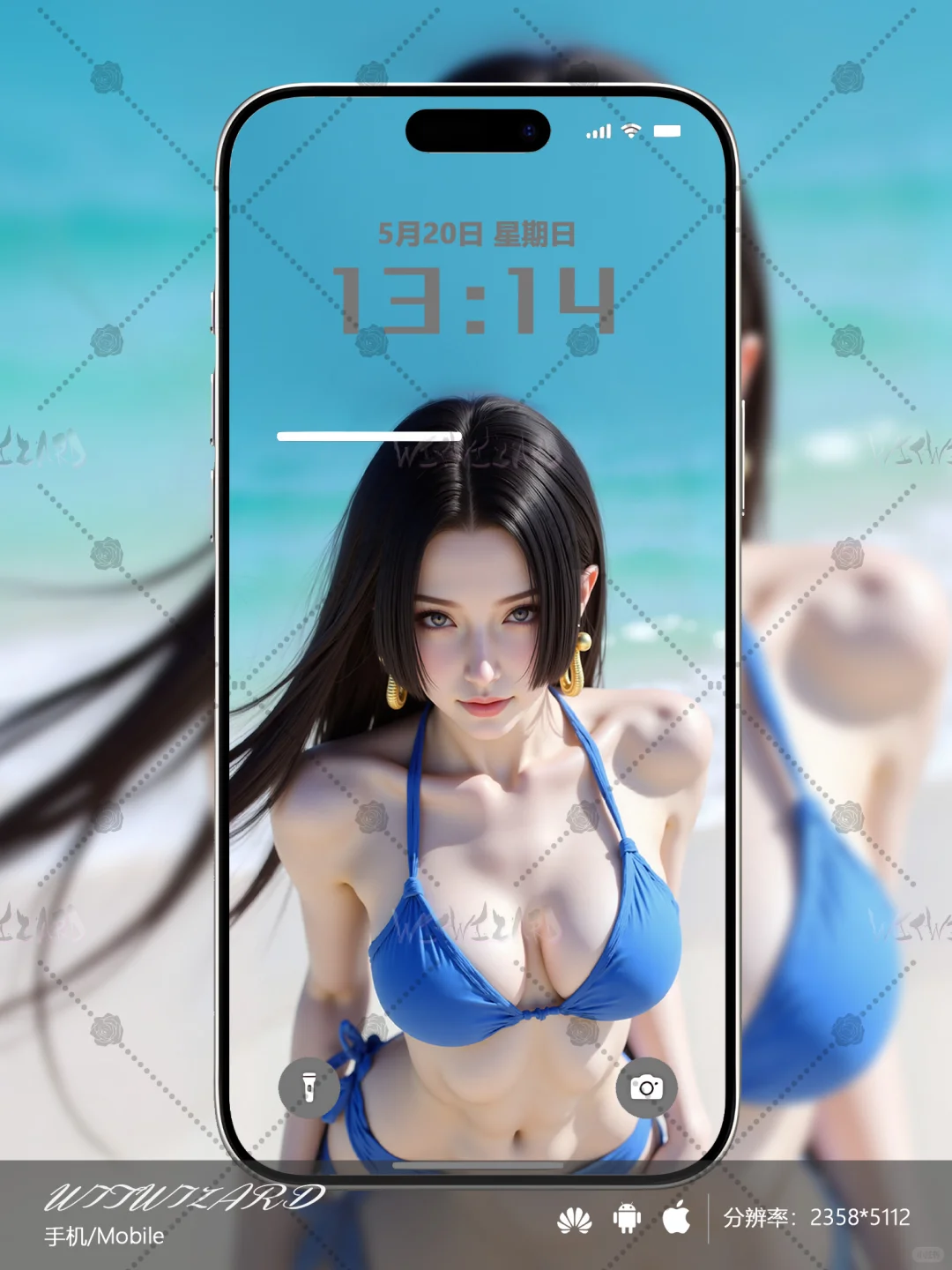 029 海滩蓝比基尼