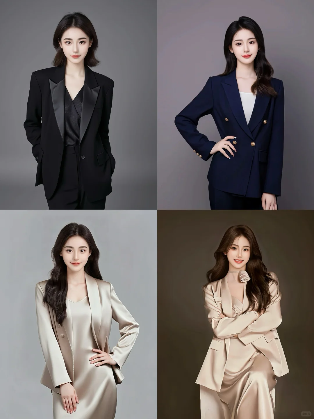 极简高级西装礼服形象照🖤职场女神范