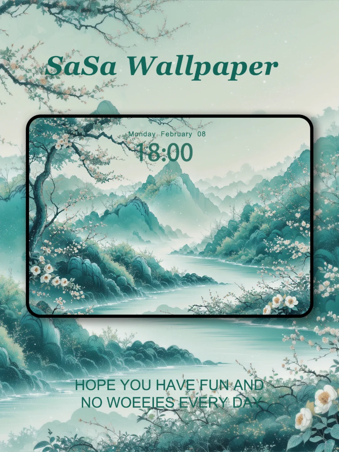 山间花韵映清流｜iPad壁纸