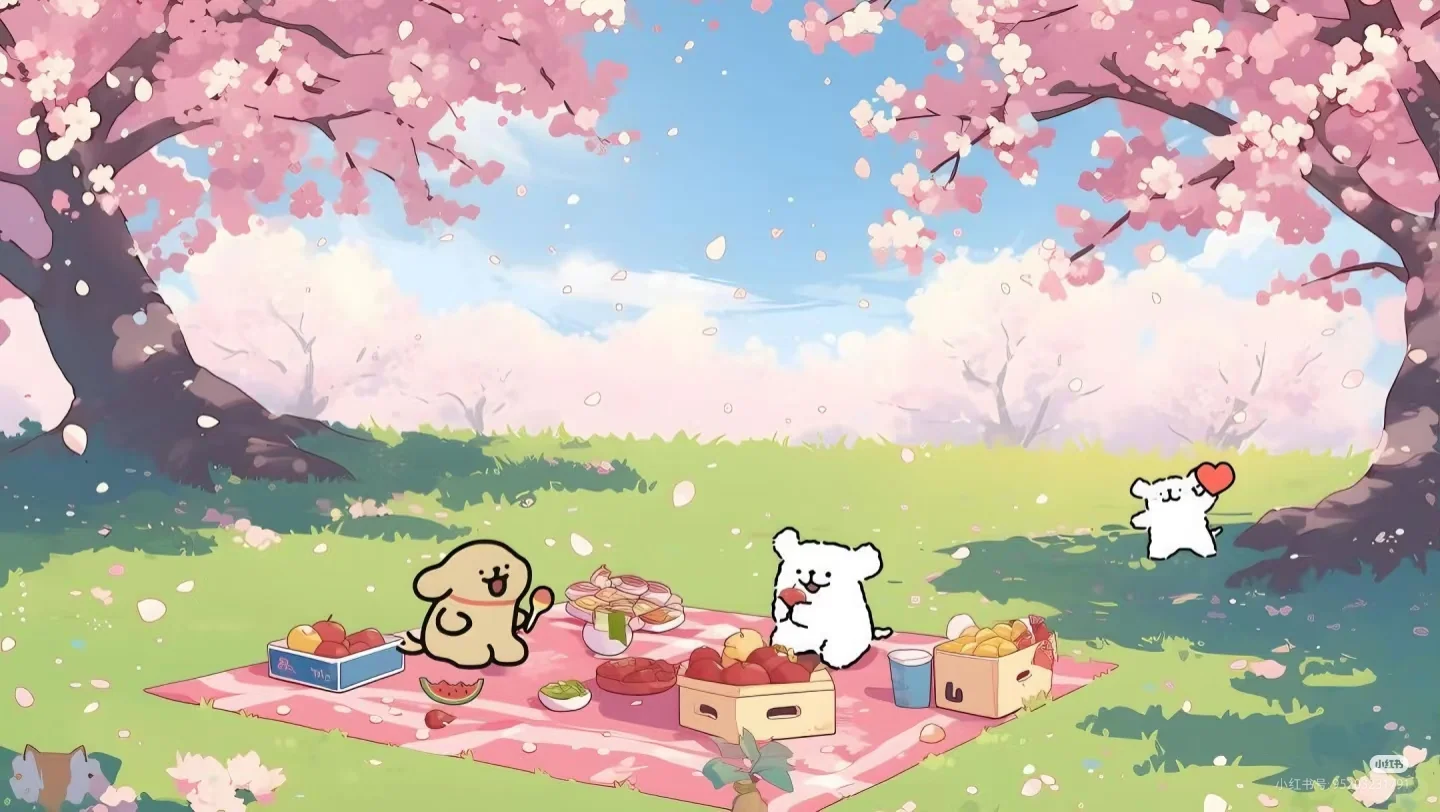 线条小狗平板壁纸！好好看～