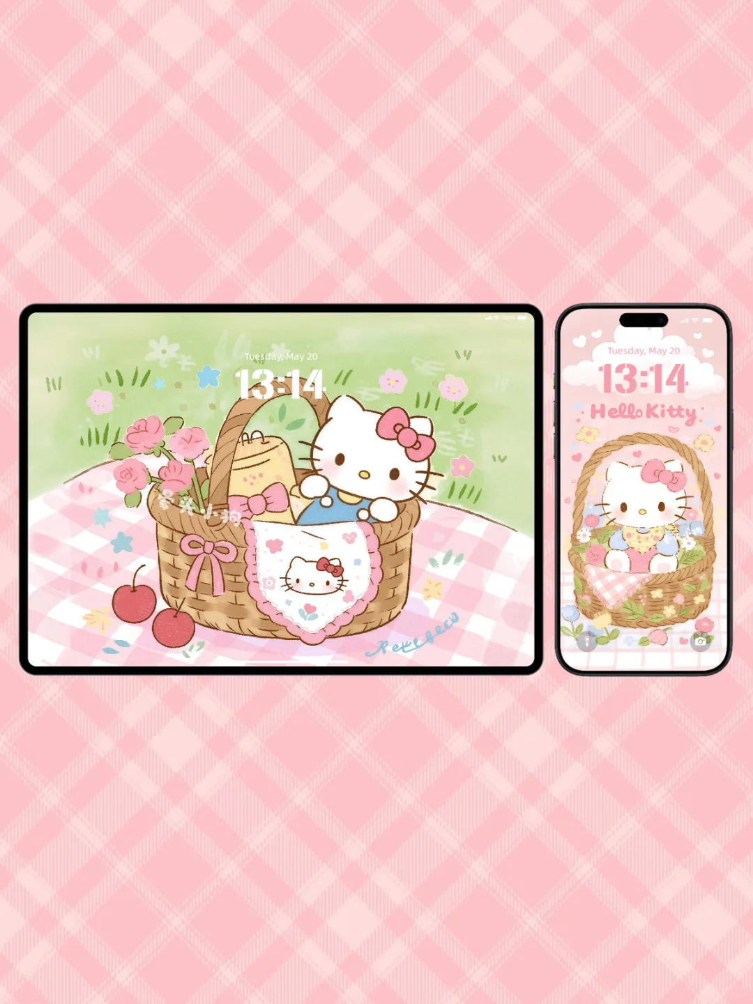 380｜HelloKitty·野餐小乐趣🥂｜平板壁纸