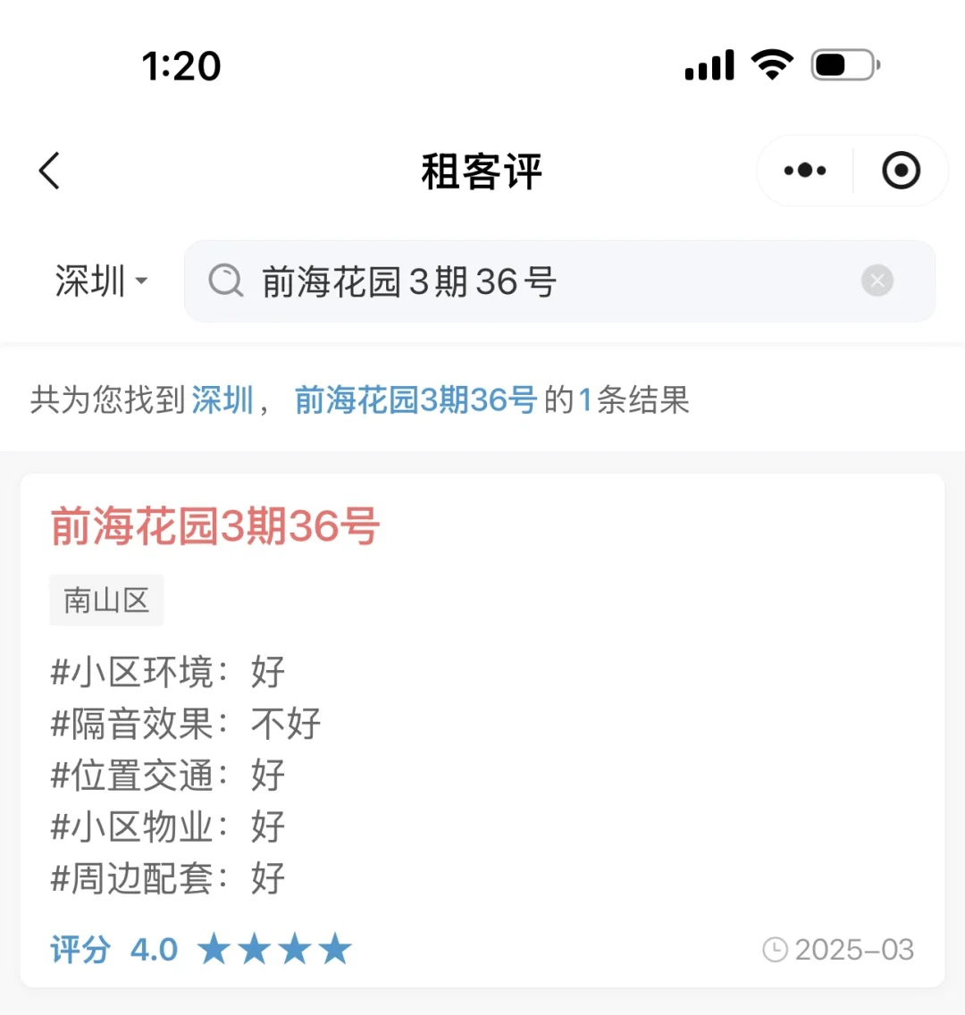 南山租房红榜‼️