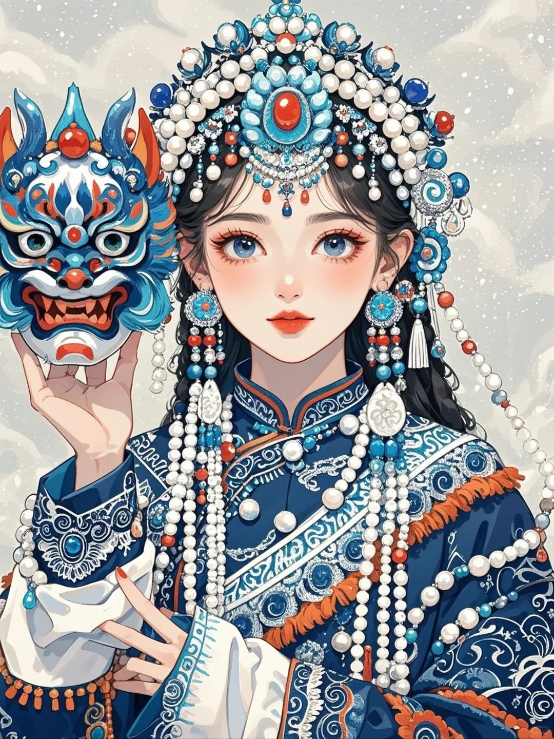 【民族蜡染】戏曲美人11