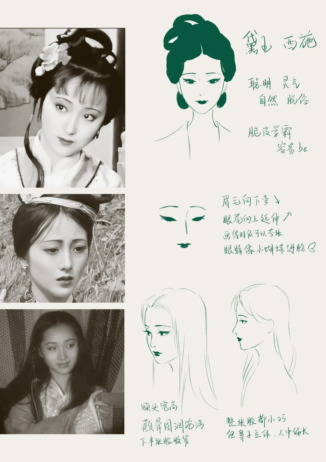 总结一些古典中式美人画法（多图）