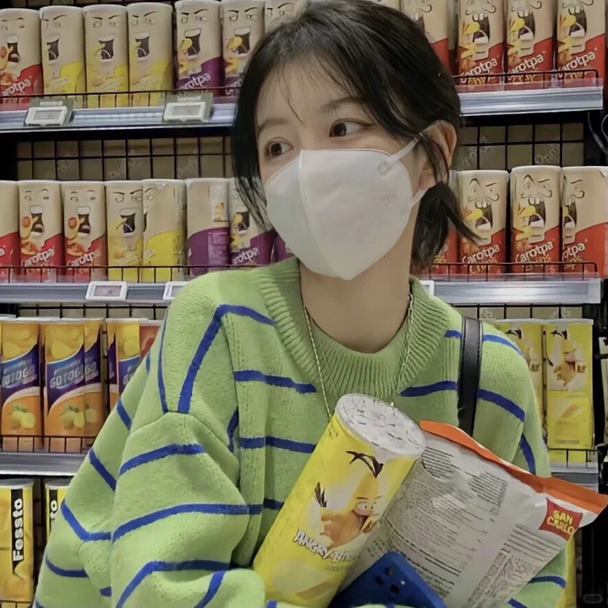 唯美口罩女头像