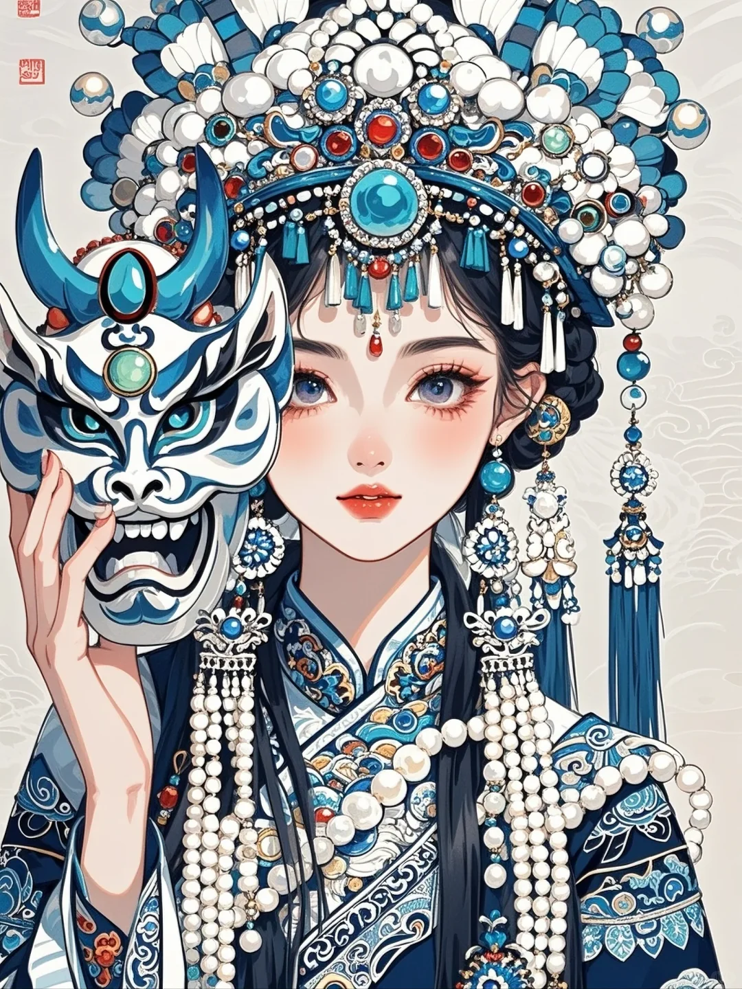 【民族蜡染】戏曲美人11