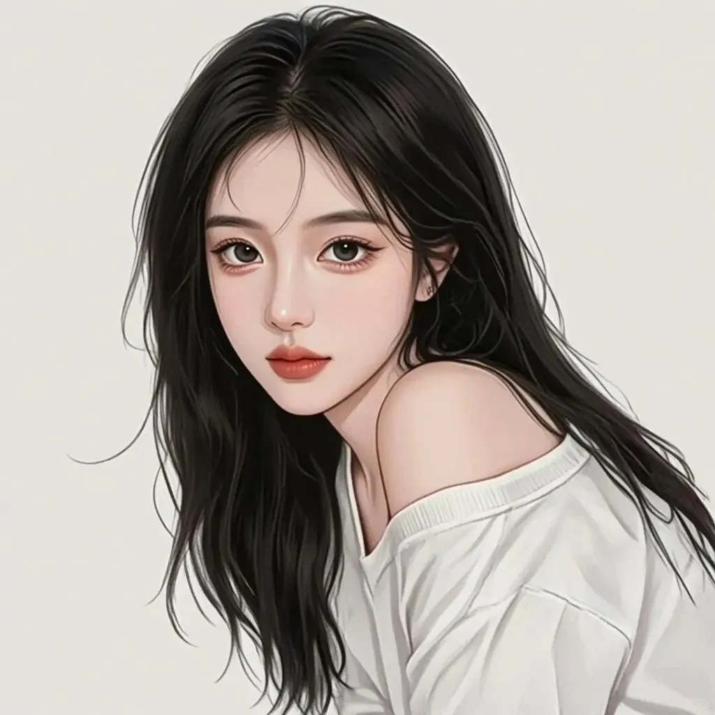 长发女生头像2