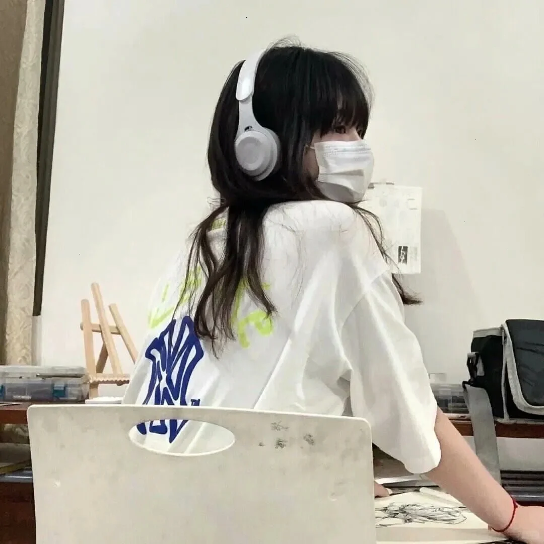 唯美口罩女头像