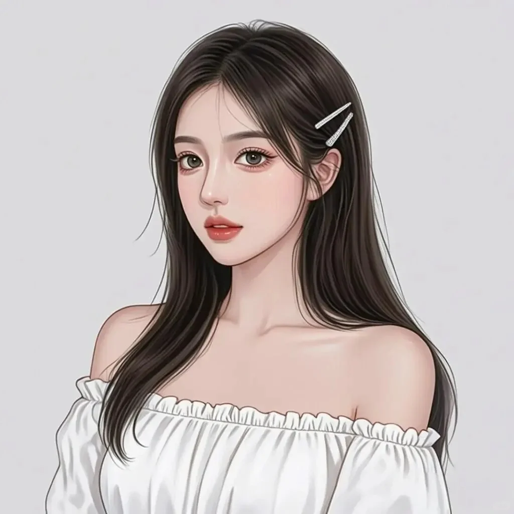 长发女生头像2