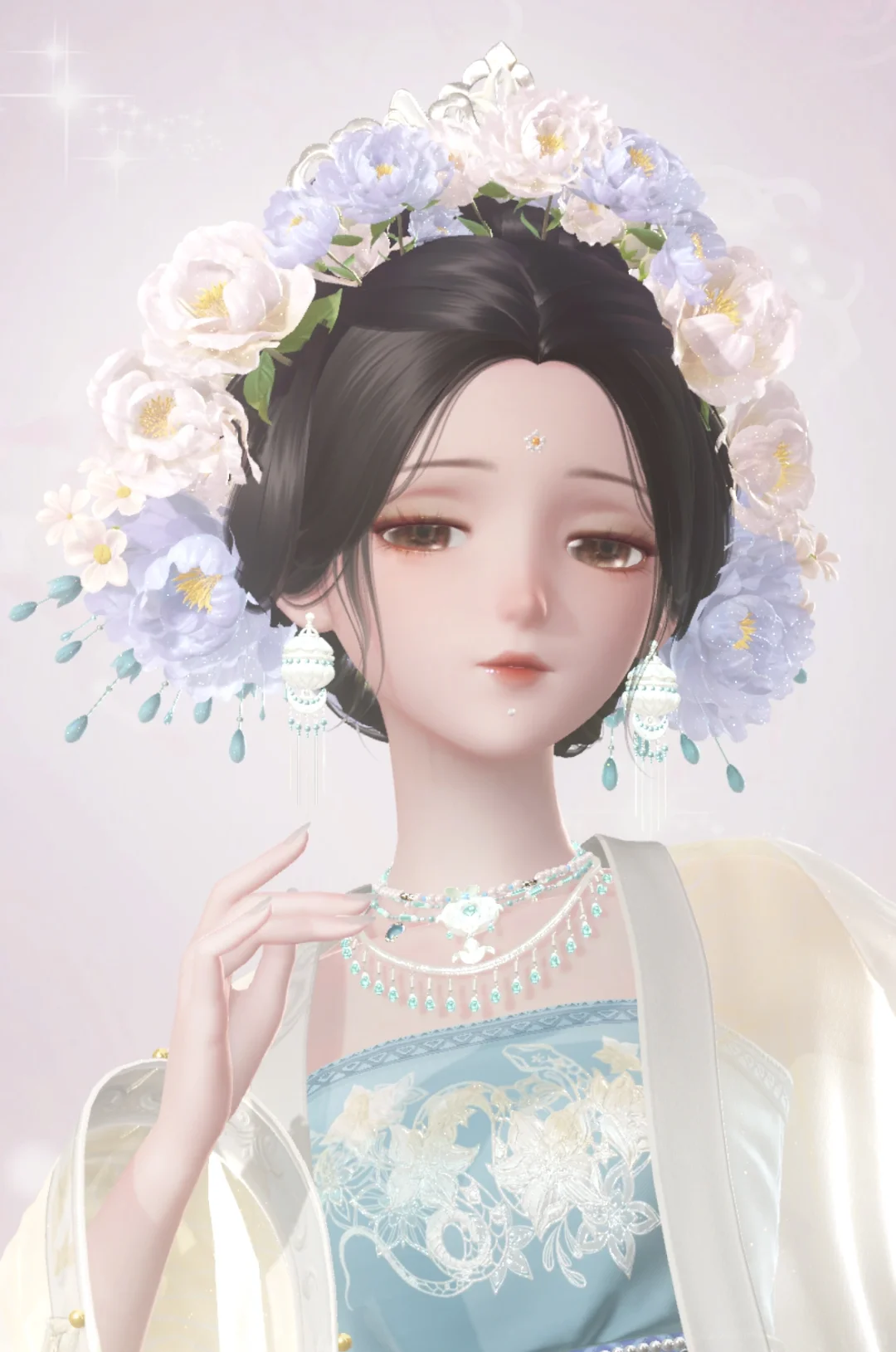 啊啊啊！这簪花美人的发型也太绝了！