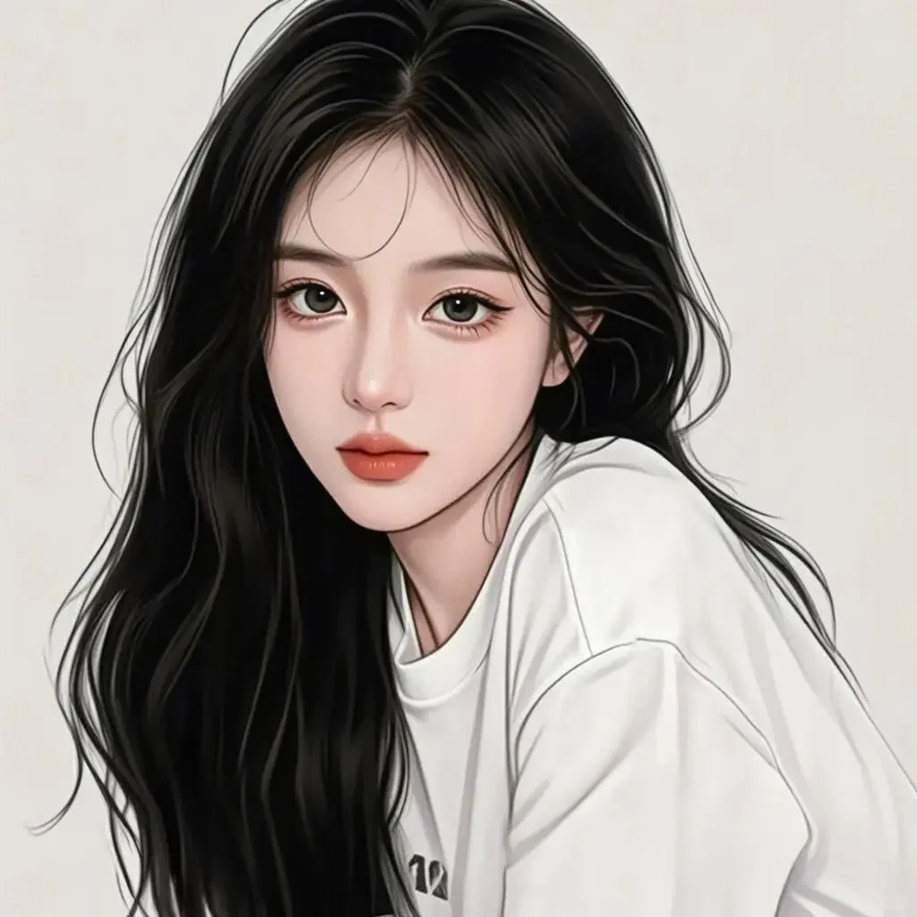 长发女生头像2