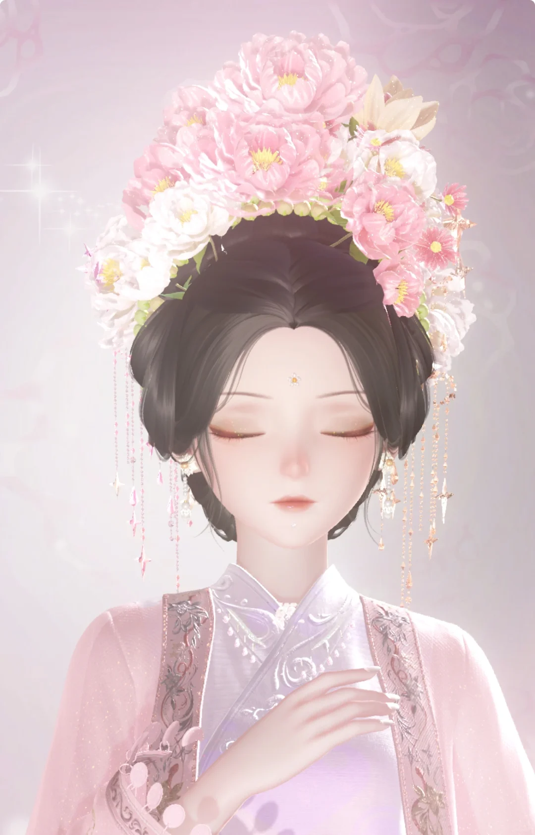 啊啊啊！这簪花美人的发型也太绝了！