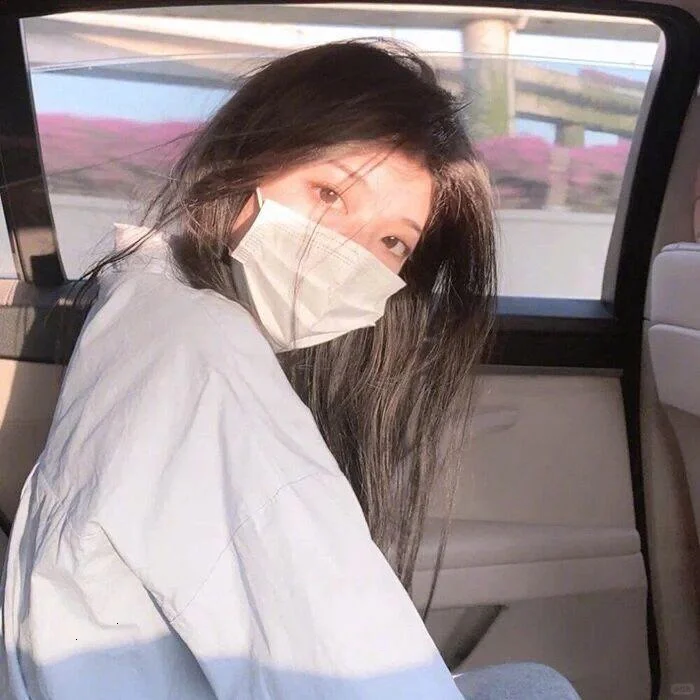 唯美口罩女头像